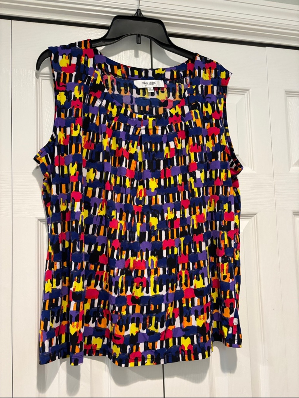 Jones New York Multicolor Abstract Print Sleeveless Top